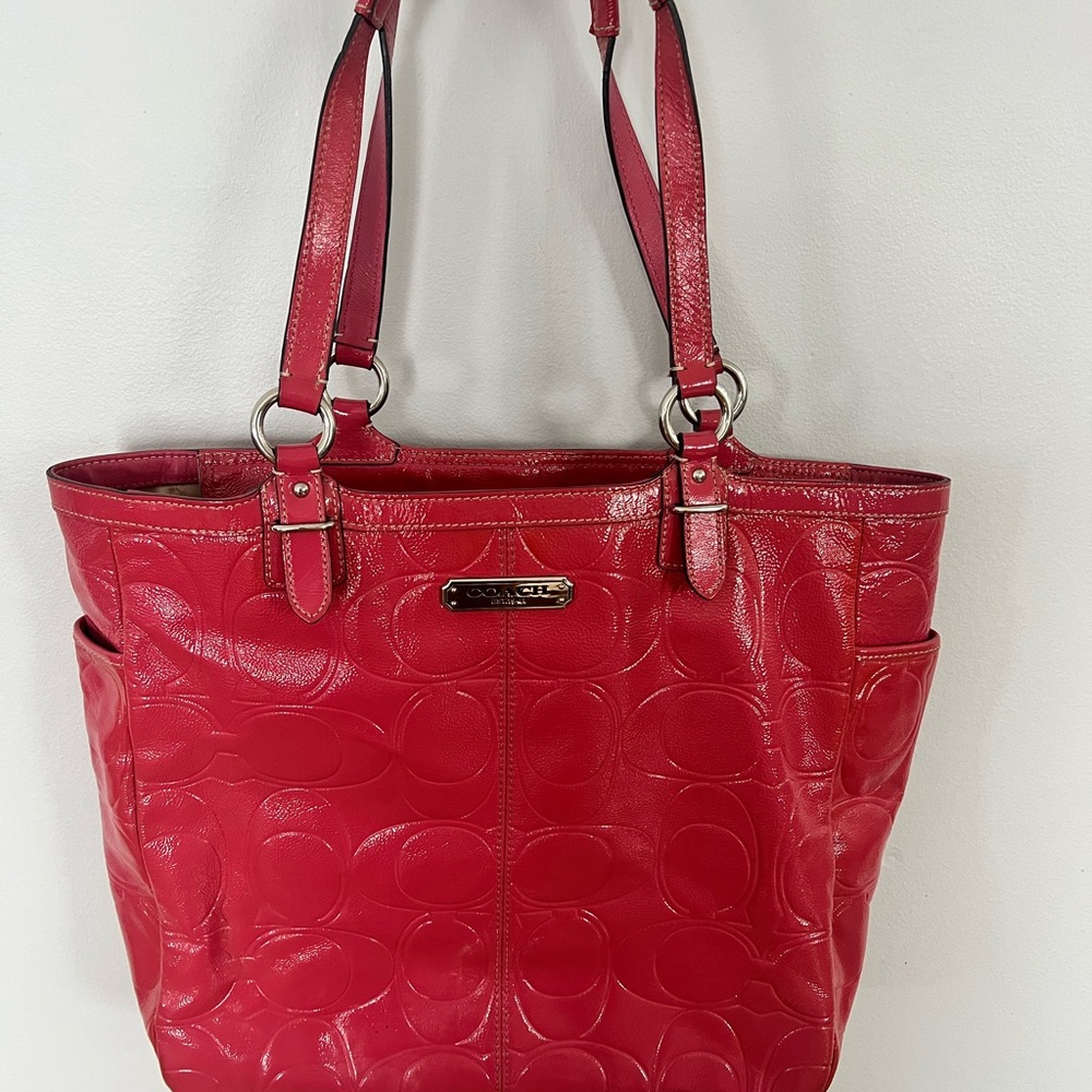 Coach barbie pink Leather Tote Bag